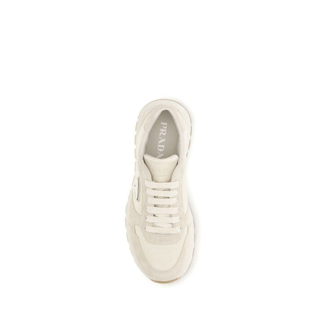 Prada Beige Nylon Low Top Sneakers Prada