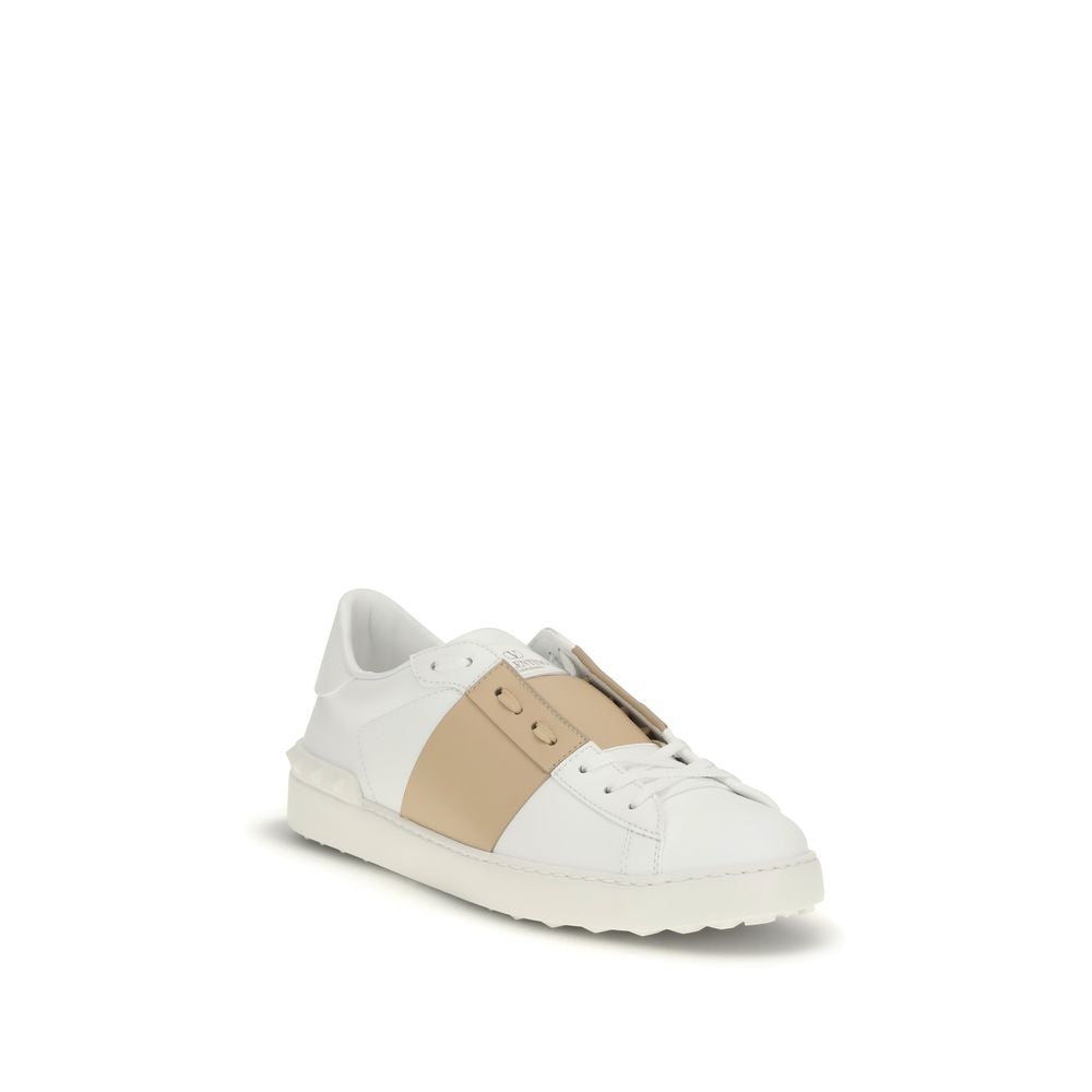 Valentino Garavani White Calf Leather Bos Taurus Low Top Sneakers Valentino Garavani