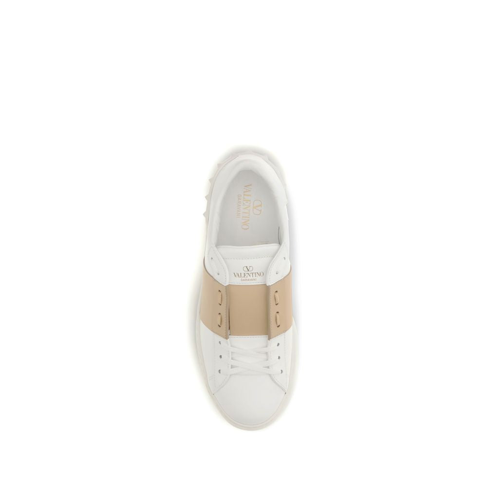 Valentino Garavani White Calf Leather Bos Taurus Low Top Sneakers Valentino Garavani