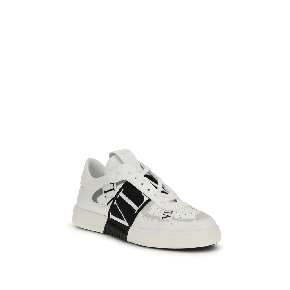 Valentino Garavani White Calf Leather Bos Taurus Low Top Sneakers Valentino Garavani