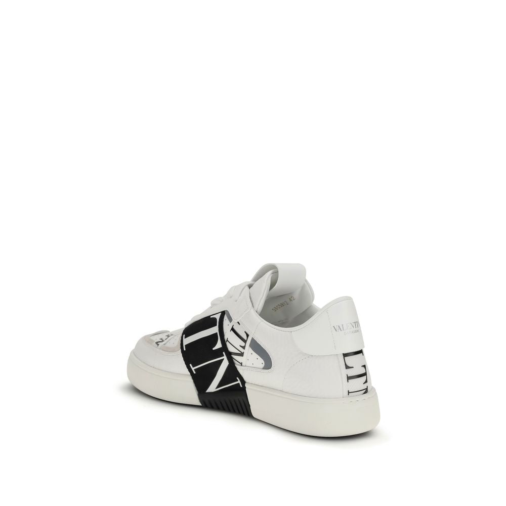 Valentino Garavani White Calf Leather Bos Taurus Low Top Sneakers Valentino Garavani