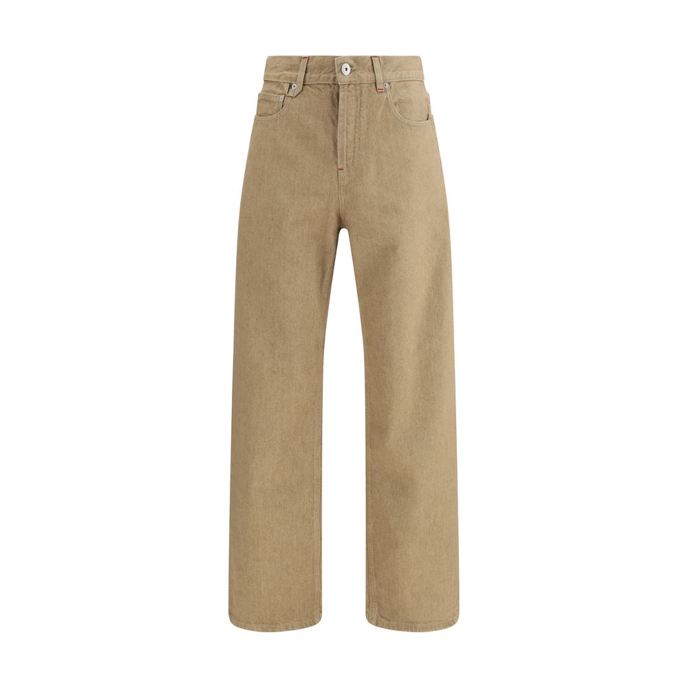 Jacquemus Beige Cotton Straight-Leg Jeans Jacquemus