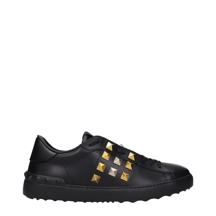 Valentino Garavani Black Leather Sneakers Valentino Garavani