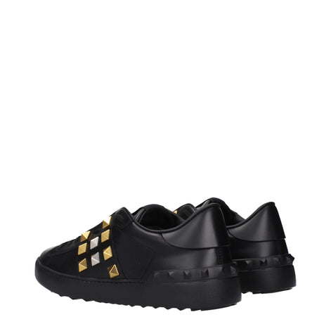 Valentino Garavani Black Leather Sneakers Valentino Garavani