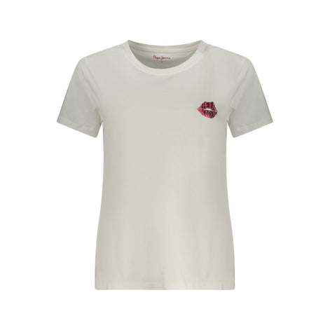 Pepe Jeans White Cotton Women T-Shirt Pepe Jeans