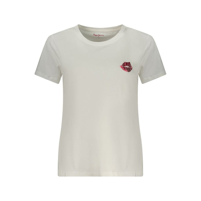 Pepe Jeans White Cotton Women T-Shirt Pepe Jeans