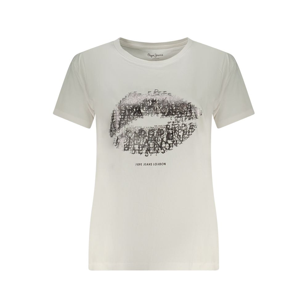 Pepe Jeans Bianco Cotton Women T-Shirt Pepe Jeans