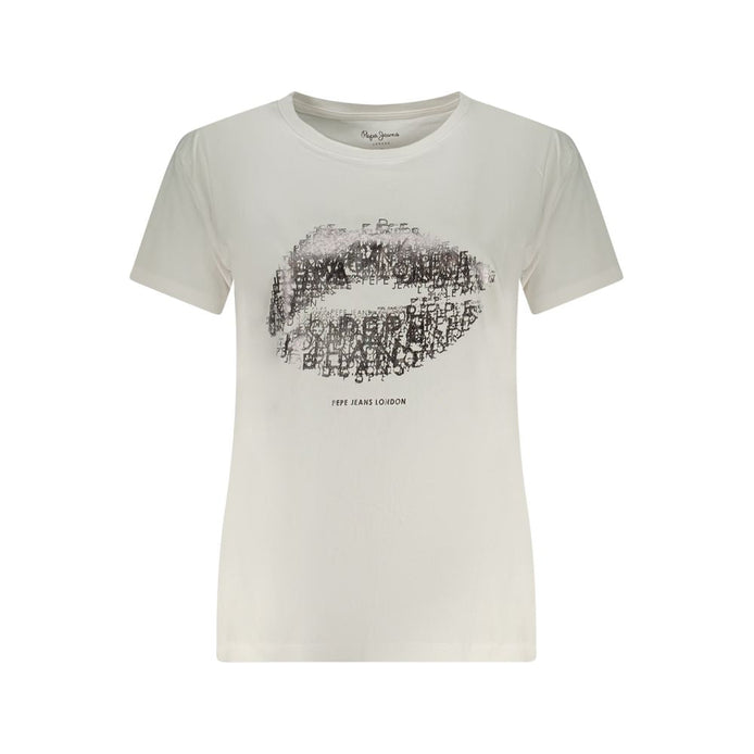 Pepe Jeans Bianco Cotton Women T-Shirt Pepe Jeans