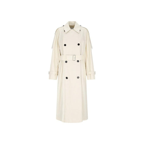 Burberry White Cotton Coat Burberry