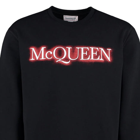 Alexander McQueen Black Cotton Sweatshirt Alexander McQueen