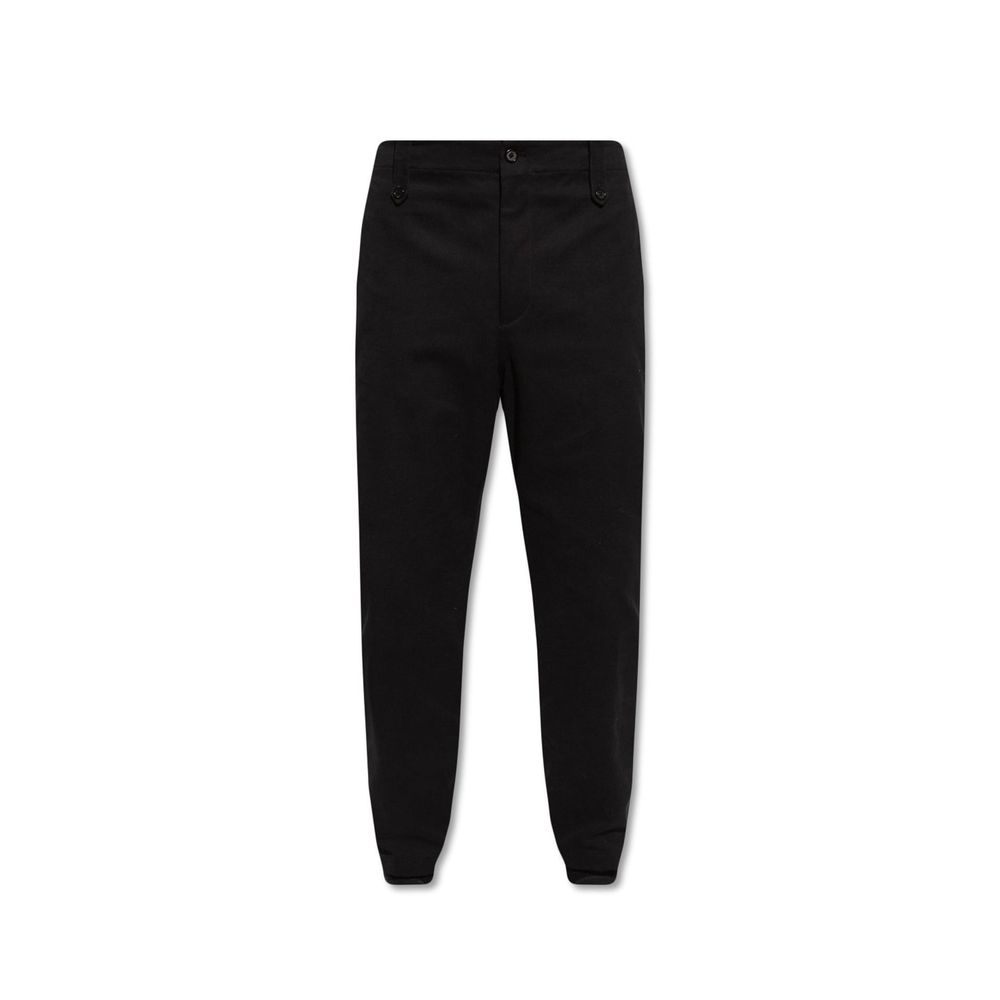 Alexander McQueen Black Cotton Casual Pants Alexander McQueen