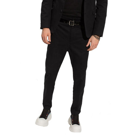 Alexander McQueen Black Cotton Casual Pants Alexander McQueen