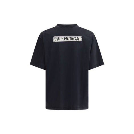 Balenciaga Black Cotton T-Shirt Balenciaga