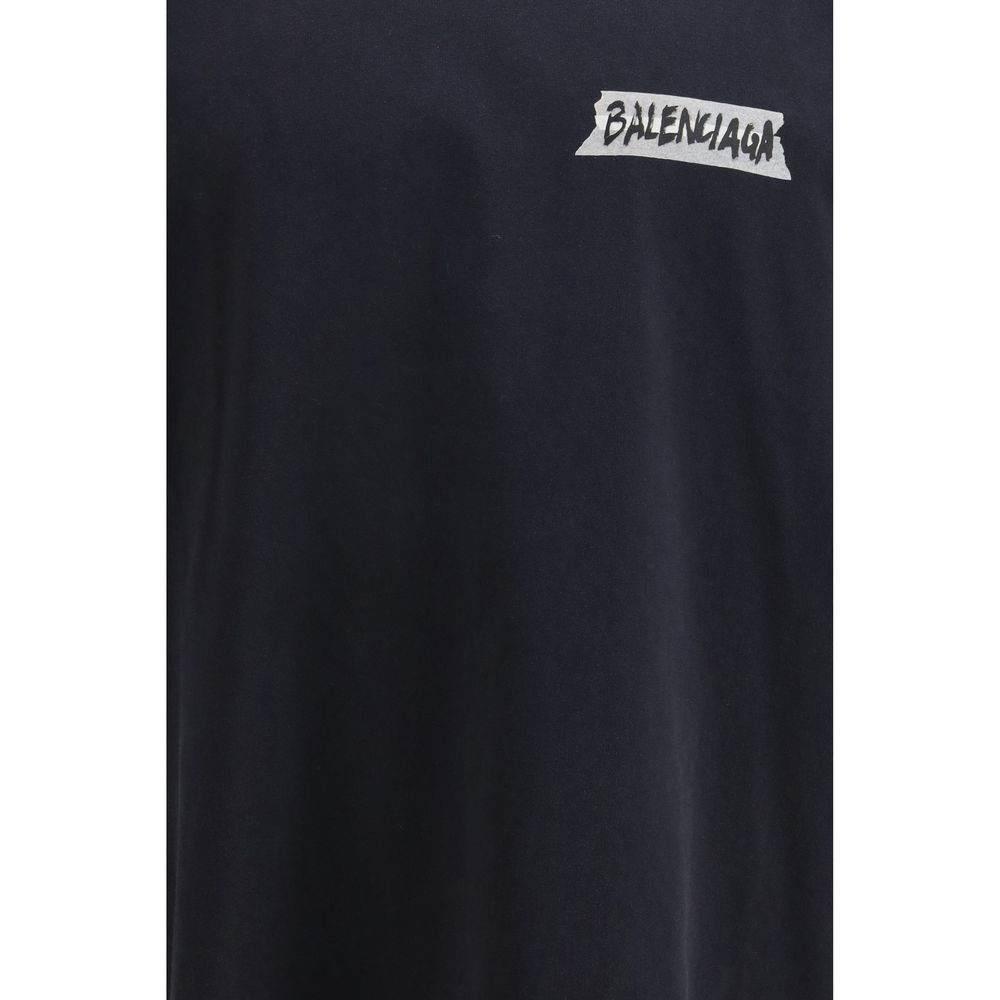 Balenciaga Black Cotton T-Shirt Balenciaga