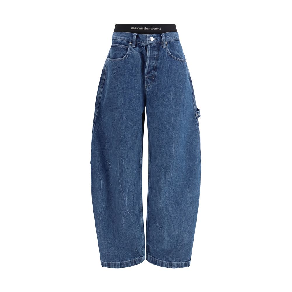Alexander Wang Blue Cotton High-Waisted Jean Alexander Wang