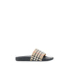 Sandales plates en caoutchouc marron Burberry