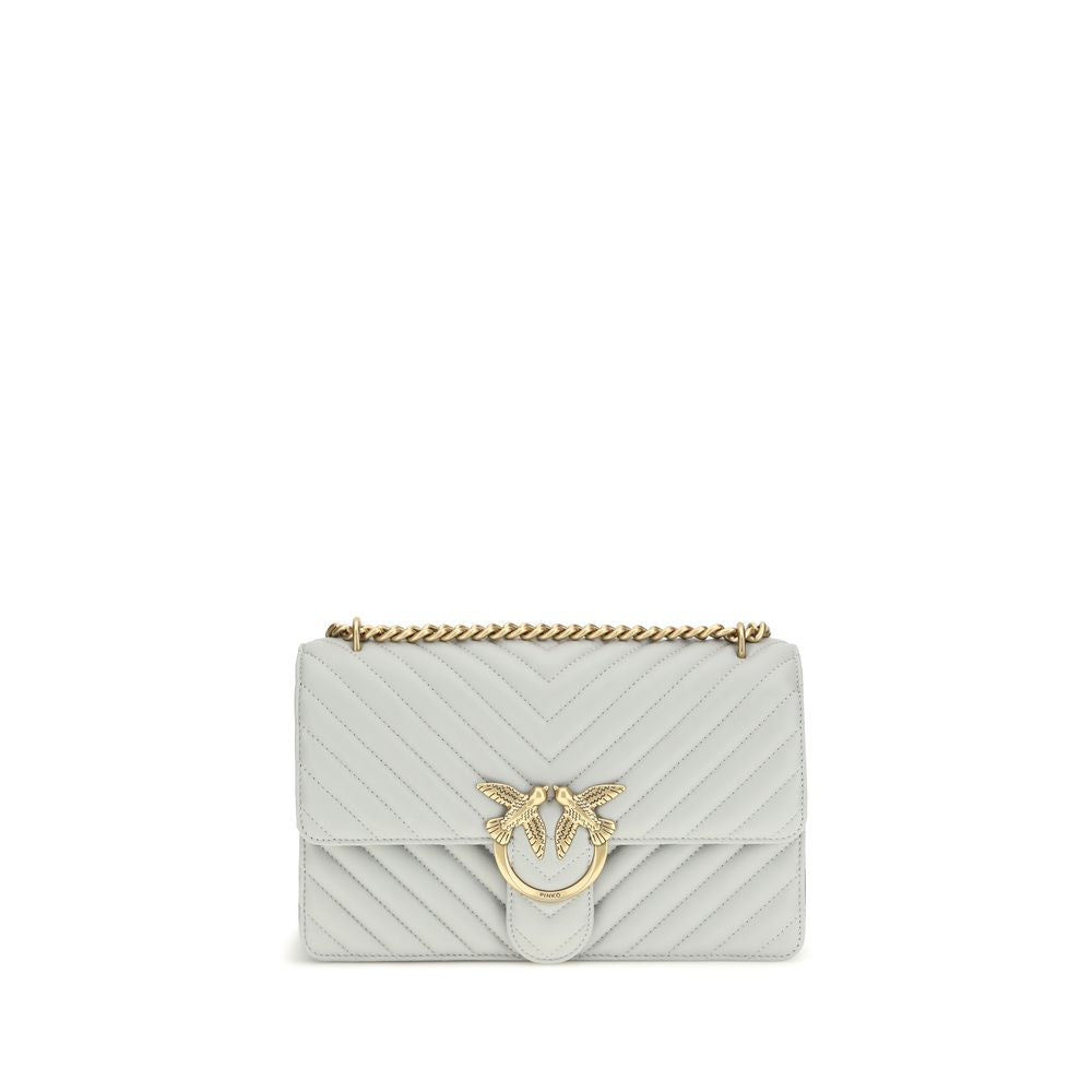 Sac bandoulière PINKO Bos Taurus en cuir de veau gris