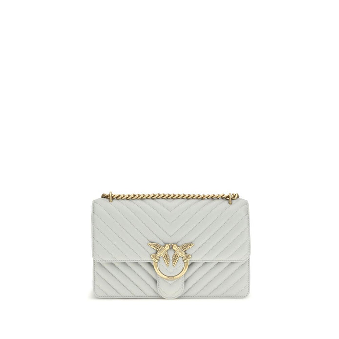 Sac bandoulière PINKO Bos Taurus en cuir de veau gris