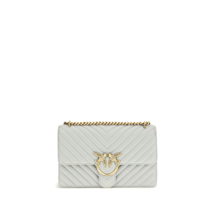 Sac bandoulière PINKO Bos Taurus en cuir de veau gris