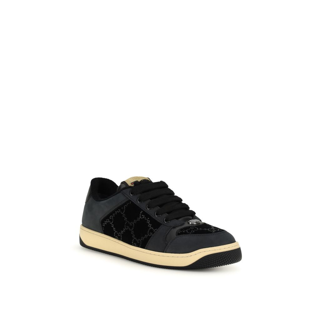 Baskets de sport Gucci Bos Taurus en cuir de veau bleu