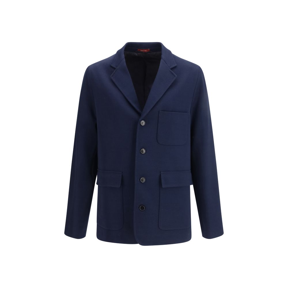 Gucci Blue Cotton Coat Gucci