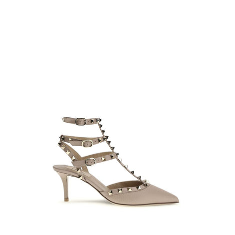 Valentino Garavani Gray Calf Leather Bos Taurus Pumps Valentino Garavani