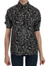Dolce & Gabbana Black Musical Instrument Collared Blouse Shirt Dolce & Gabbana