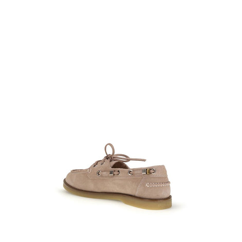 PINKO Bos Taurus Slipper aus beigefarbenem Kalbsleder