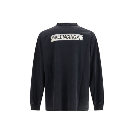 Balenciaga Black Cotton Sweatshirt