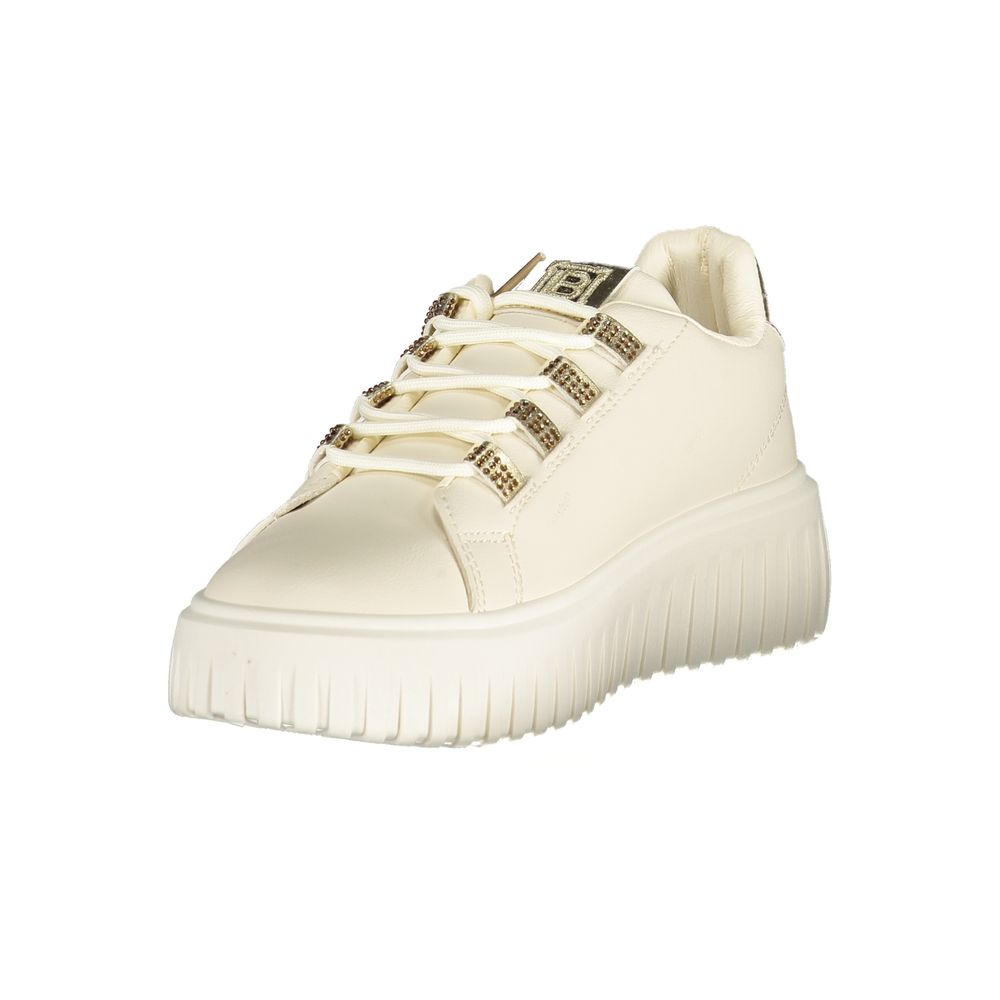 Laura Biagiotti Beige Polyurethane Women Sneaker