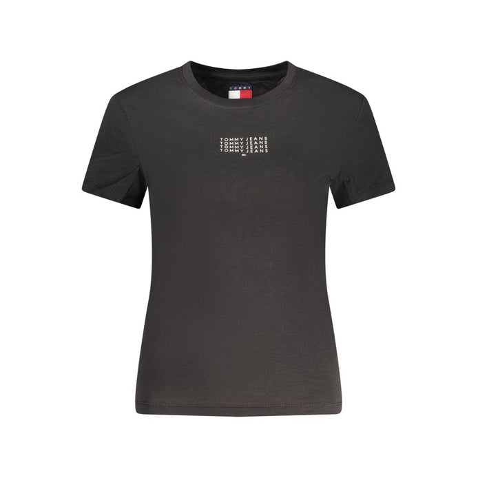 T-shirt Tommy Hilfiger noir en coton pour femme