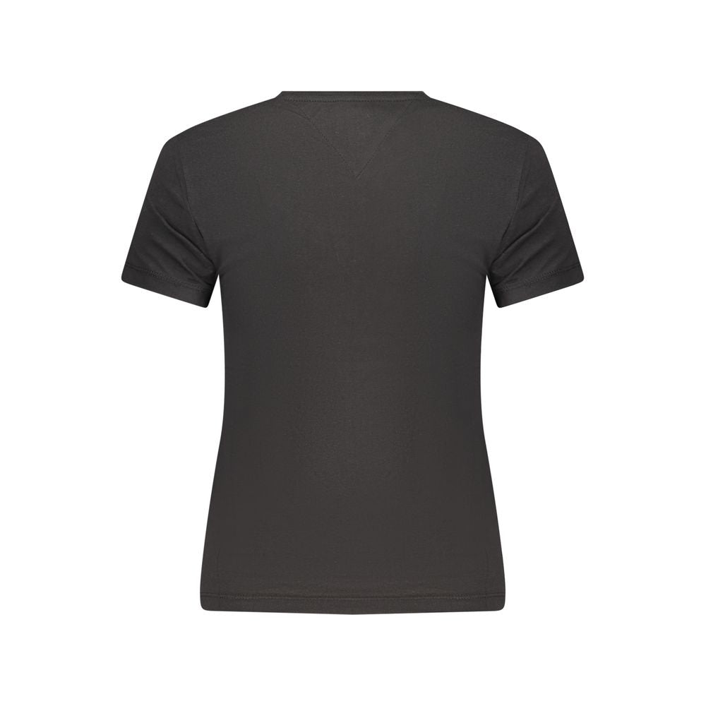 T-shirt Tommy Hilfiger noir en coton pour femme