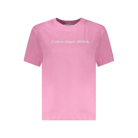 T-shirt rose en coton Calvin Klein pour femme
