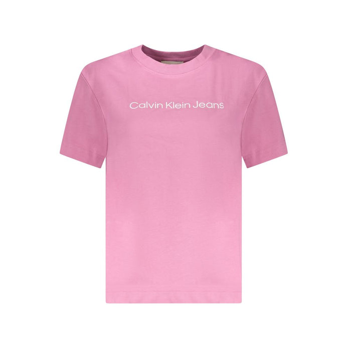 T-shirt rose en coton Calvin Klein pour femme