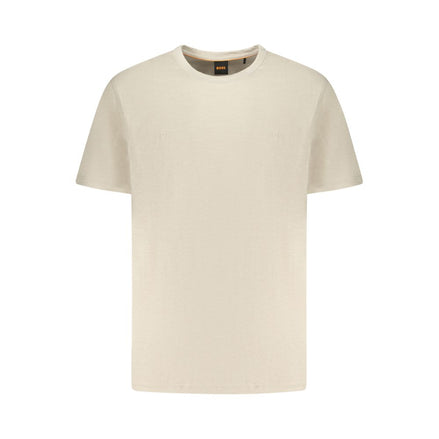 Hugo Boss Beige Cotton Men T-Shirt