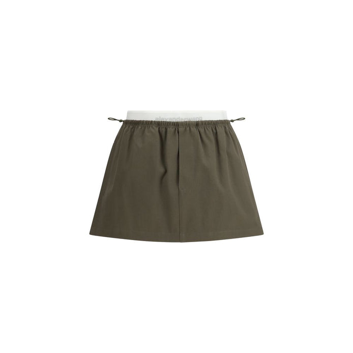 Mini-jupe bicolore en coton Alexander Wang