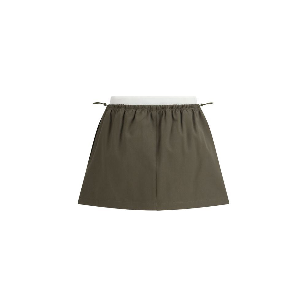 Mini-jupe bicolore en coton Alexander Wang