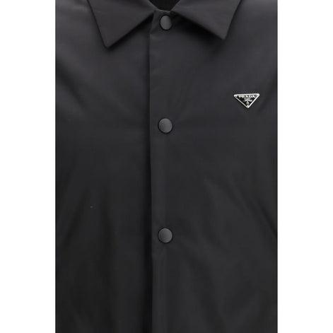 Prada Black Recycled Polyamide Coat