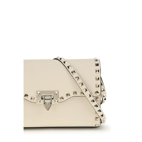 Valentino Garavani Beige Calf Leather Bos Taurus Shoulder Bag Valentino Garavani