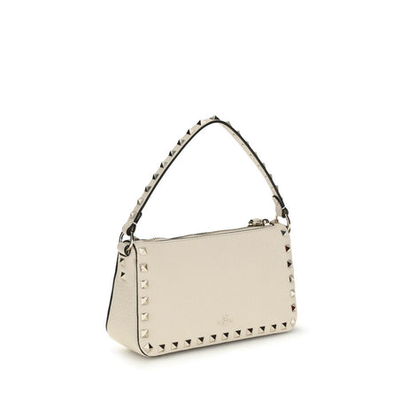Valentino Garavani Beige Calf Leather Bos Taurus Shoulder Bag Valentino Garavani