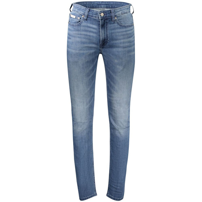 Calvin Klein Blu Cotton Men's Slim-Taper Jean