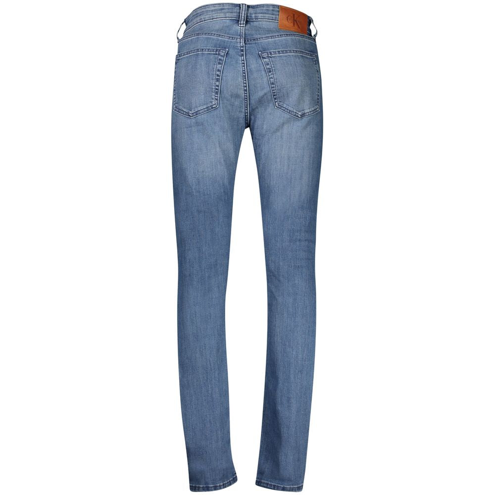 Calvin Klein Blu Cotton Men's Slim-Taper Jean