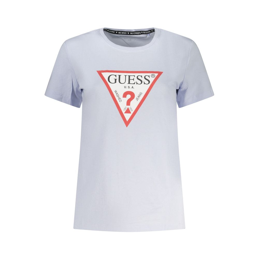 Guess Jeans Azzurro Organic Cotton Women T-Shirt Guess Jeans
