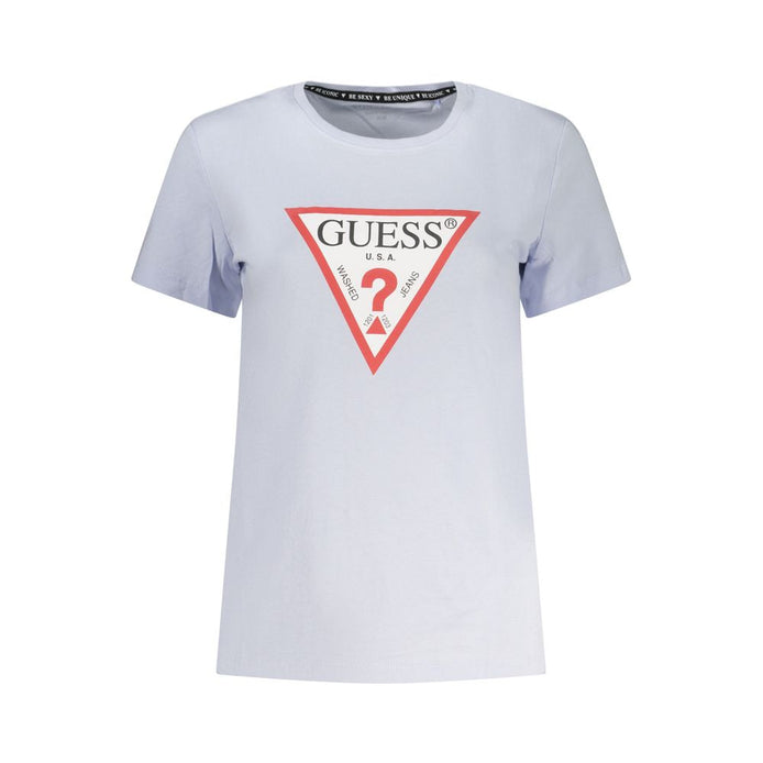 Guess Jeans Azzurro Organic Cotton Women T-Shirt Guess Jeans