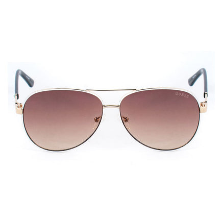 Guess White Metal Sunglasses Guess