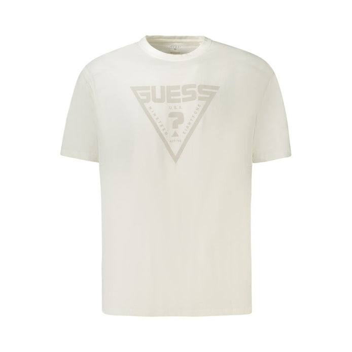Guess Jeans White Cotton Men T-Shirt Guess Jeans