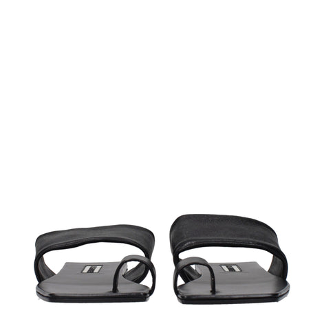 Jil Sander Black Leather Sandals