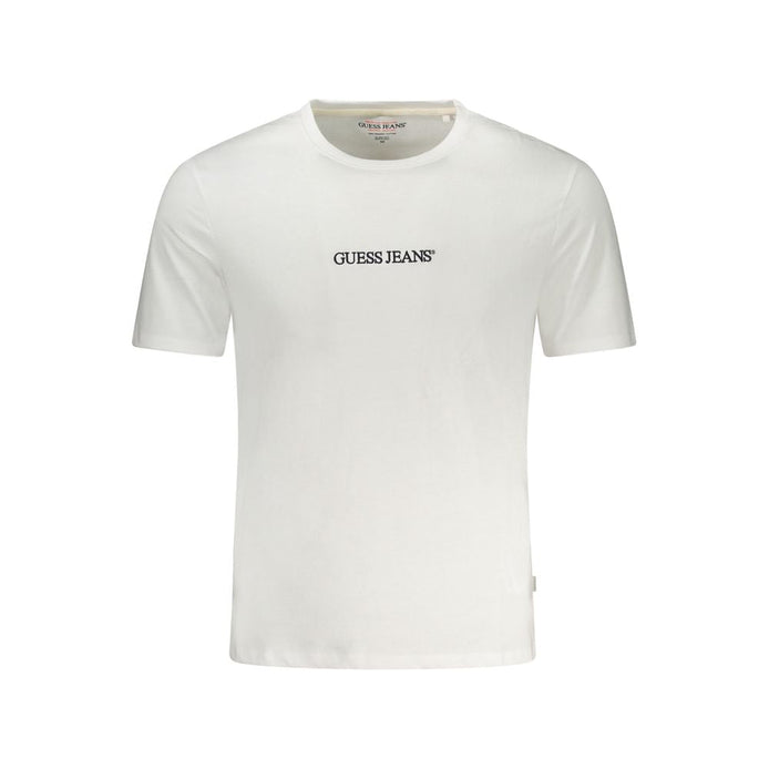 Guess Jeans Bianco Cotton Men T-Shirt Guess Jeans
