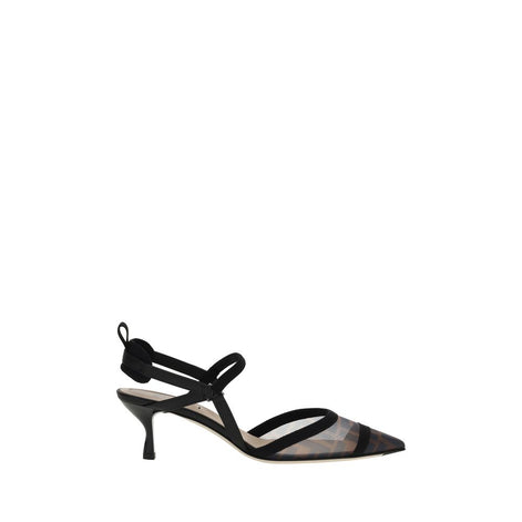 Fendi Black Calf Leather Bos Taurus Pumps Fendi