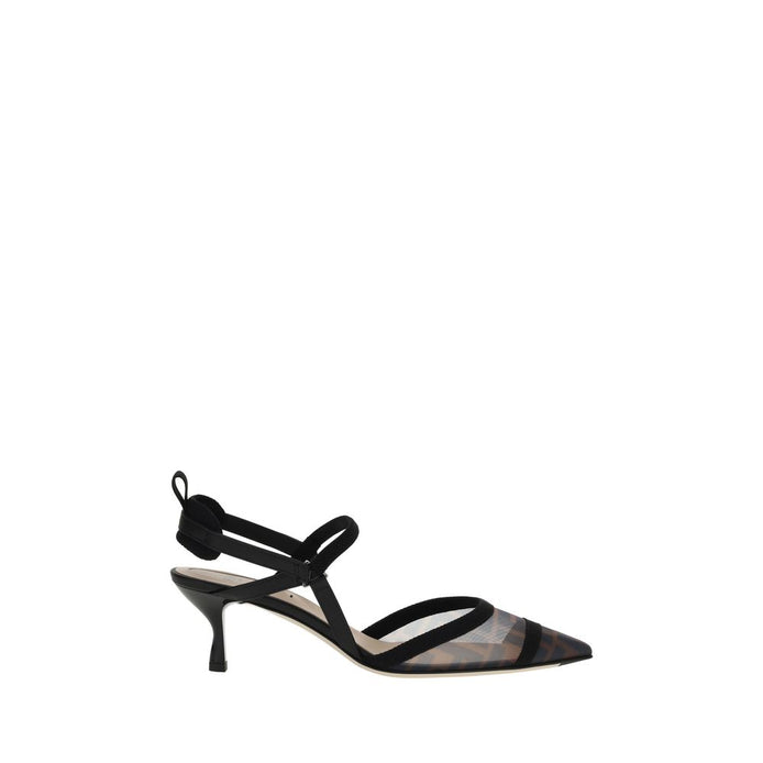 Fendi Black Calf Leather Bos Taurus Pumps Fendi